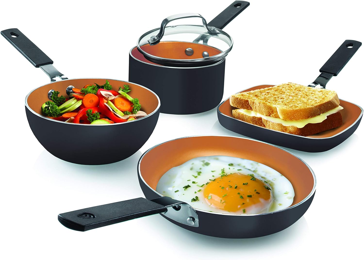 Gotham Steel Mini Stackmaster 5 Piece Cookware Set