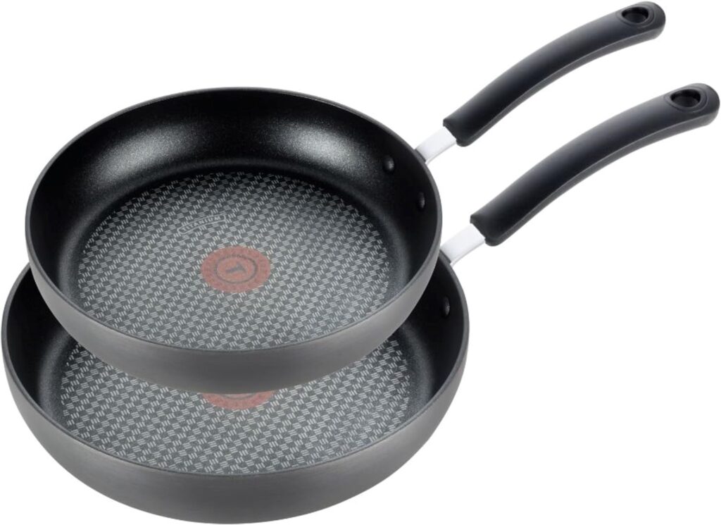 T-fal Ultimate Hard Anodized Nonstick Fry Pan Set 10, 12 Inch Oven Safe 400F Cookware