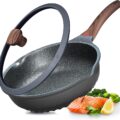 Vinchef Nonstick Deep Frying Pan Skillet with Lid