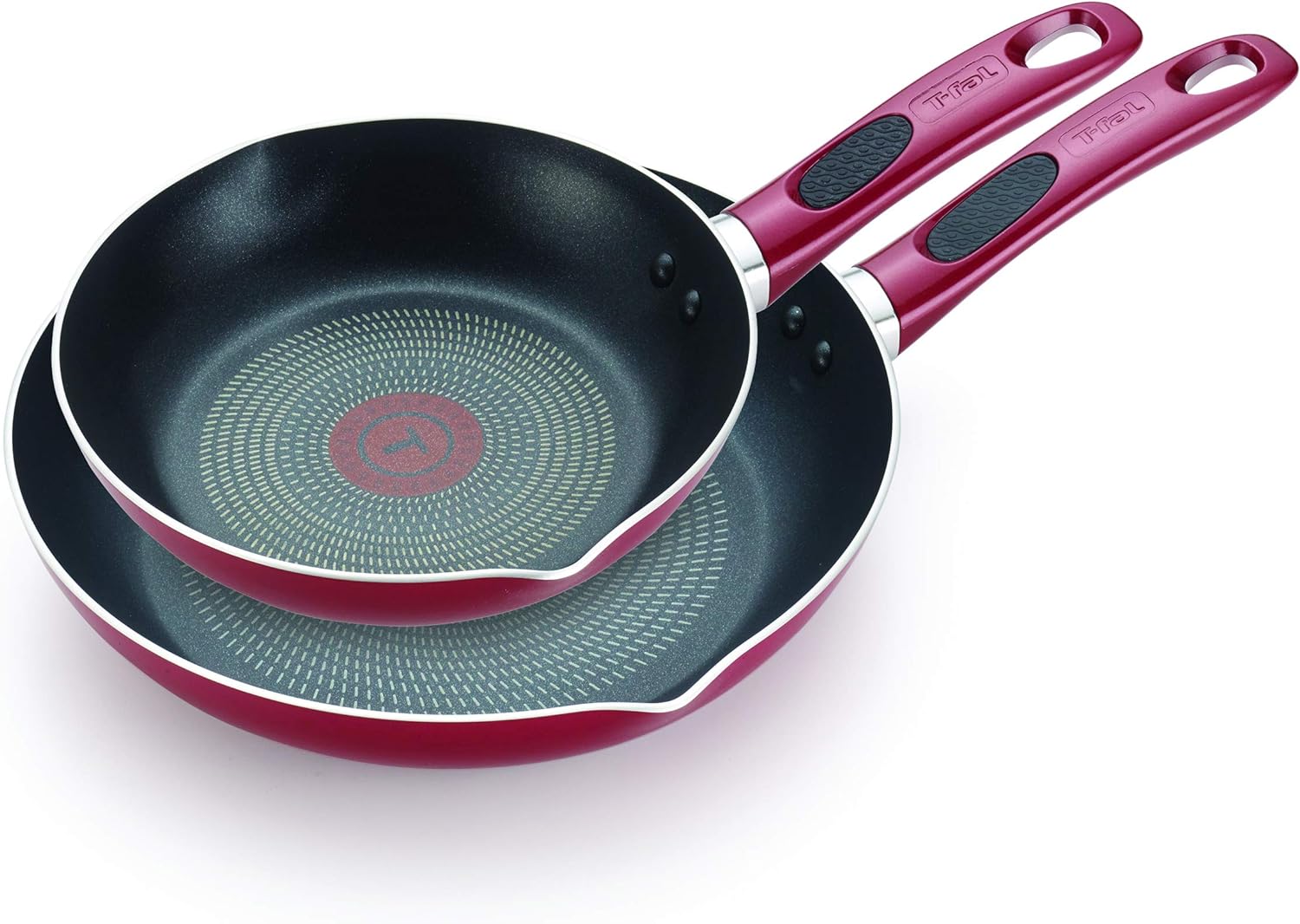 T-fal B039S264 Excite ProGlide Nonstick Thermo-Spot Heat Indicator Dishwasher Oven Safe 8 Inch and 10.5 Inch Fry Pan Cookware Set