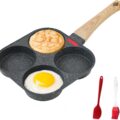 HUPECHAM 4-Cup Egg Pan Nonstick, and Healthy Granite Egg Frying Pan