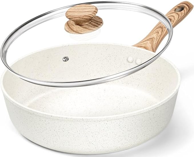 MICHELANGELO Frying Pans Nonstick with Lid