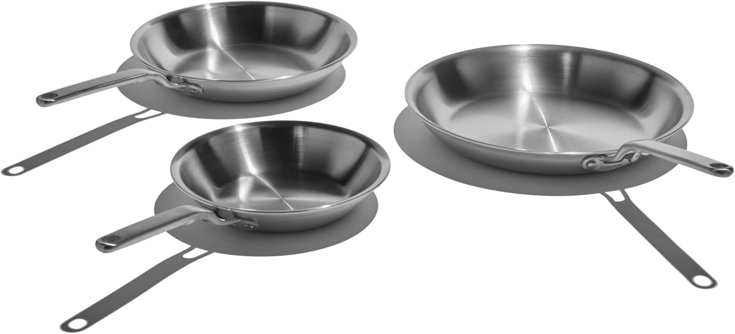 Heritage Steel x Eater 3 Piece Fry Pan Set
