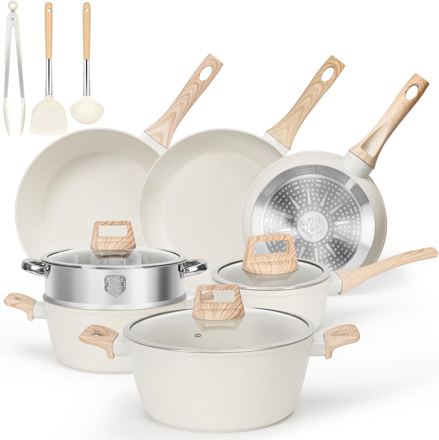 SODAY Pots and Pans Set Non Stick