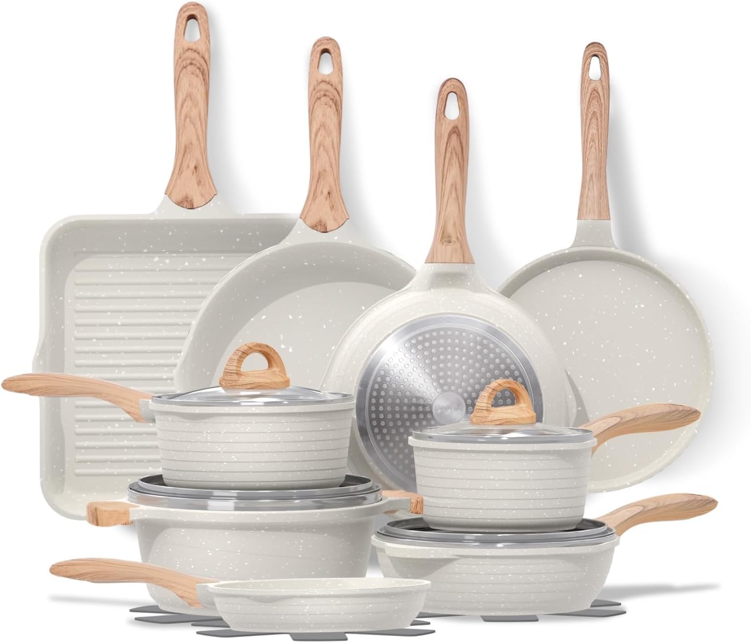 JEETEE 23pcs Pots and Pans Set Nonstick
