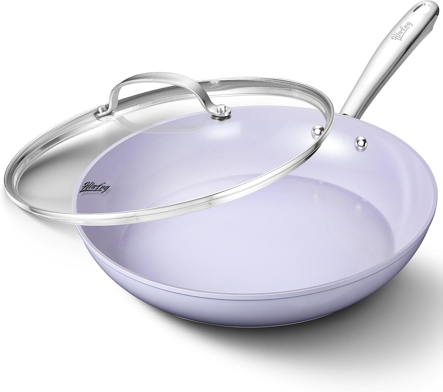 HLAFRG 12 Inch Nonstick Frying Pan with Lid