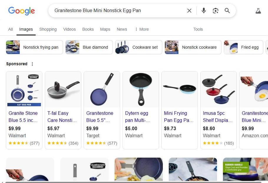 Granitestone Blue Mini Nonstick Egg Pans for Sale Online