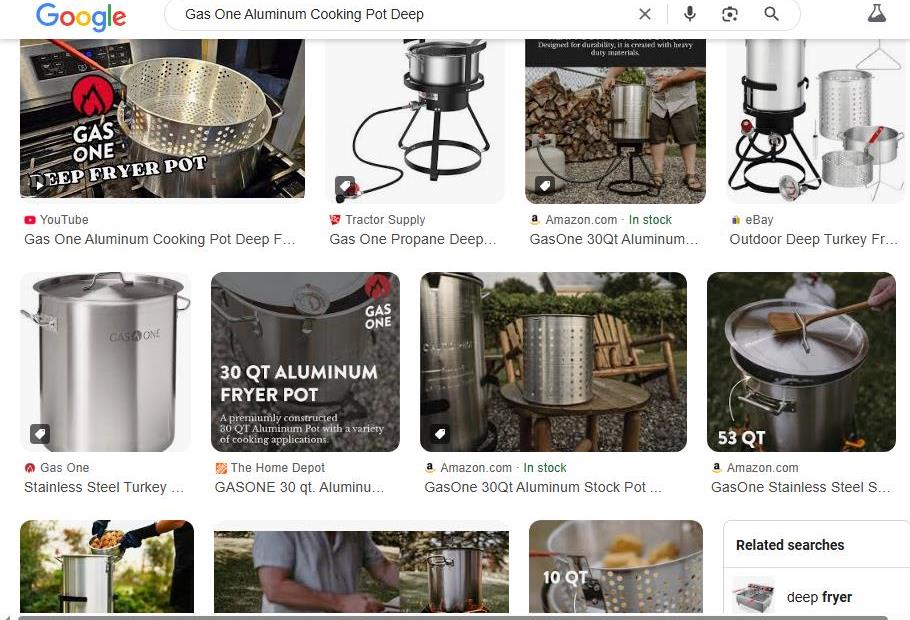 Gas One Deep Aluminum Cooking Pots for Various Cooking Needs