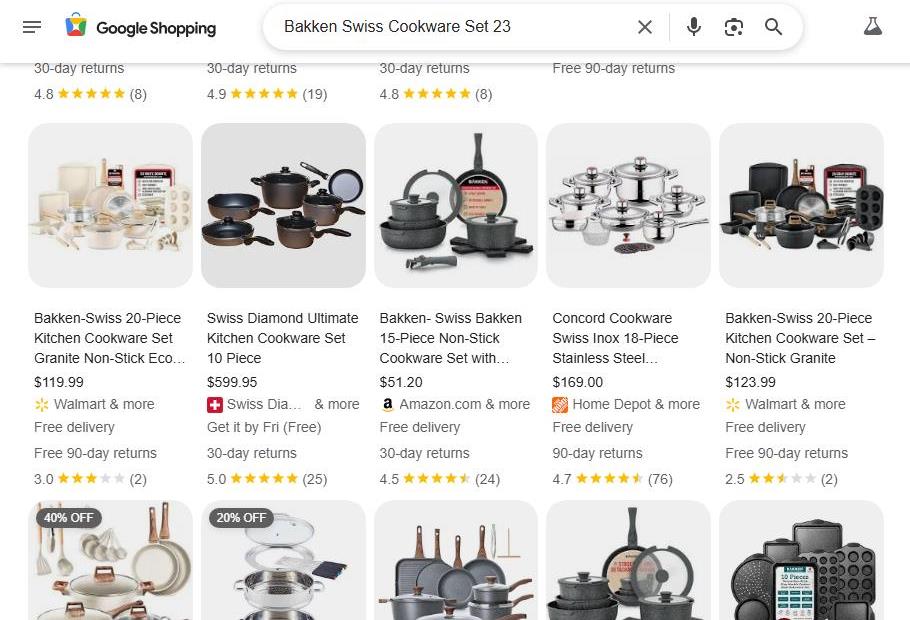 Bakken Cookware Set and Similar Options Online
