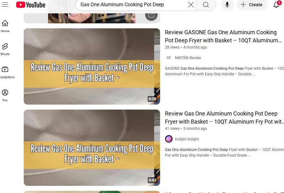 YouTube Video Reviews of Gas One Deep Fryer